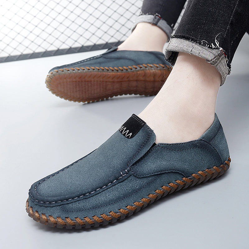 Handgefertigte Herren-Loafer aus Wildleder in Übergröße – Slip-On-Fahrerschuhe | 8666 
