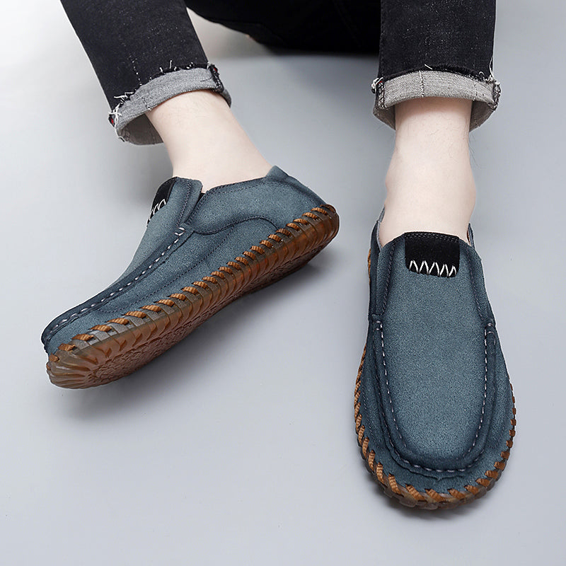 Handgefertigte Herren-Loafer aus Wildleder in Übergröße – Slip-On-Fahrerschuhe | 8666 