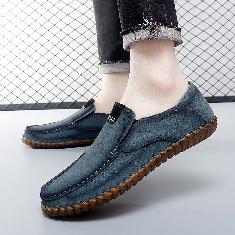 Handgefertigte Herren-Loafer aus Wildleder in Übergröße – Slip-On-Fahrerschuhe | 8666 