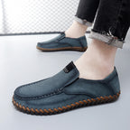 Handgefertigte Herren-Loafer aus Wildleder in Übergröße – Slip-On-Fahrerschuhe | 8666 