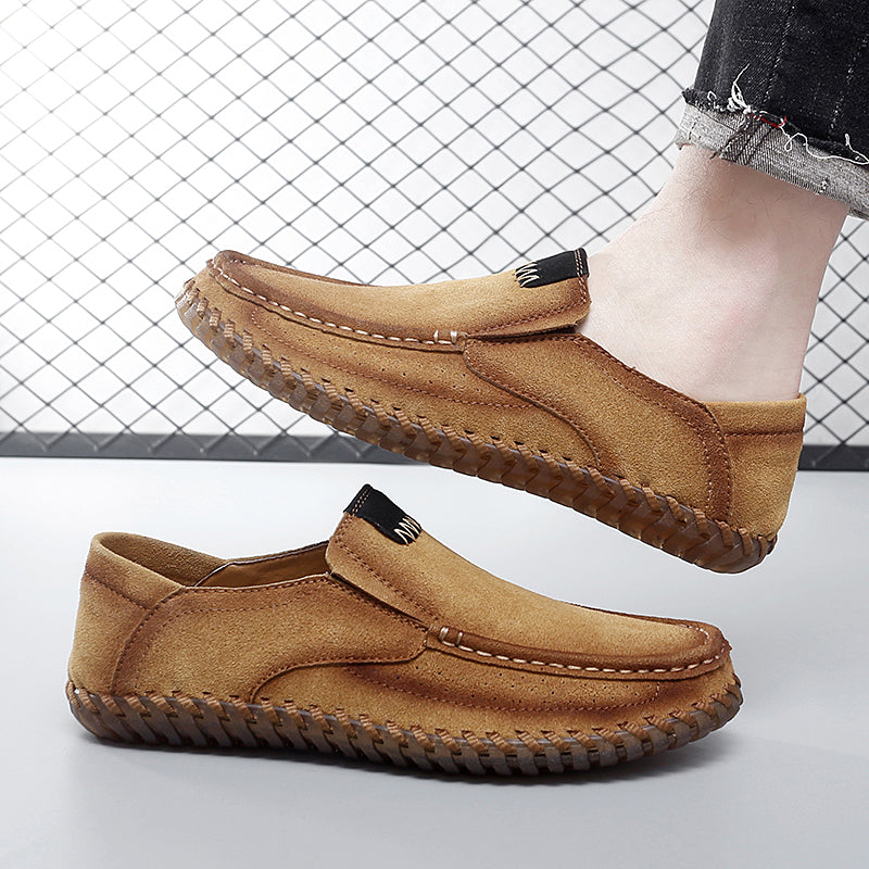 Handgefertigte Herren-Loafer aus Wildleder in Übergröße – Slip-On-Fahrerschuhe | 8666 