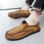 Handgefertigte Herren-Loafer aus Wildleder in Übergröße – Slip-On-Fahrerschuhe | 8666 