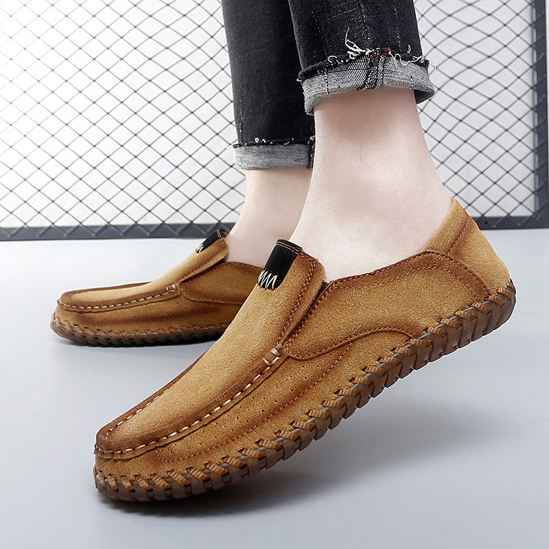 Handgefertigte Herren-Loafer aus Wildleder in Übergröße – Slip-On-Fahrerschuhe | 8666 