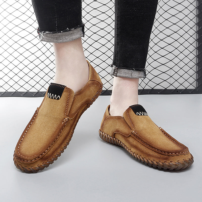 Handgefertigte Herren-Loafer aus Wildleder in Übergröße – Slip-On-Fahrerschuhe | 8666 