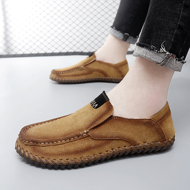 Handgefertigte Herren-Loafer aus Wildleder in Übergröße – Slip-On-Fahrerschuhe | 8666 