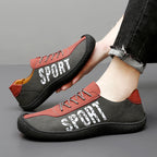 Herren-Slipper aus Ultrafaser-Leder, neue lässige Outdoor-Loafer | 96660
