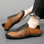 Herren-Slipper aus Ultrafaser-Leder, neue lässige Outdoor-Loafer | 96660