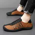 Herren-Slipper aus Ultrafaser-Leder, neue lässige Outdoor-Loafer | 96660
