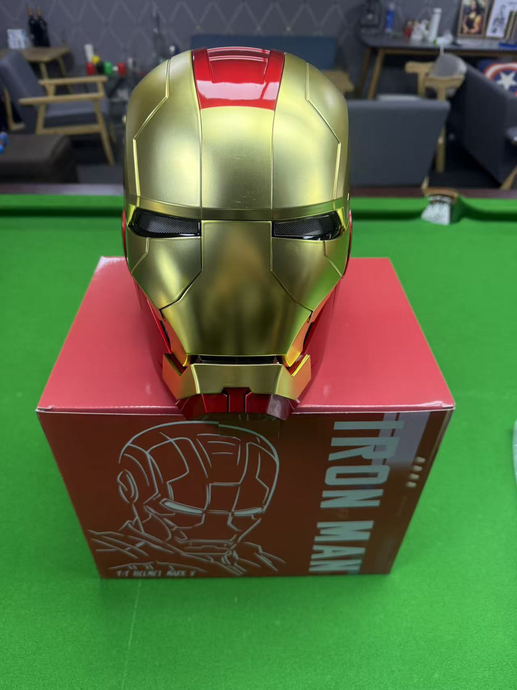 Iron Man MK5 Helmet 1:1 Wearable Collectible with Voice Control & LED Light-Up System | JARVIS Interactive Cosplay Prop