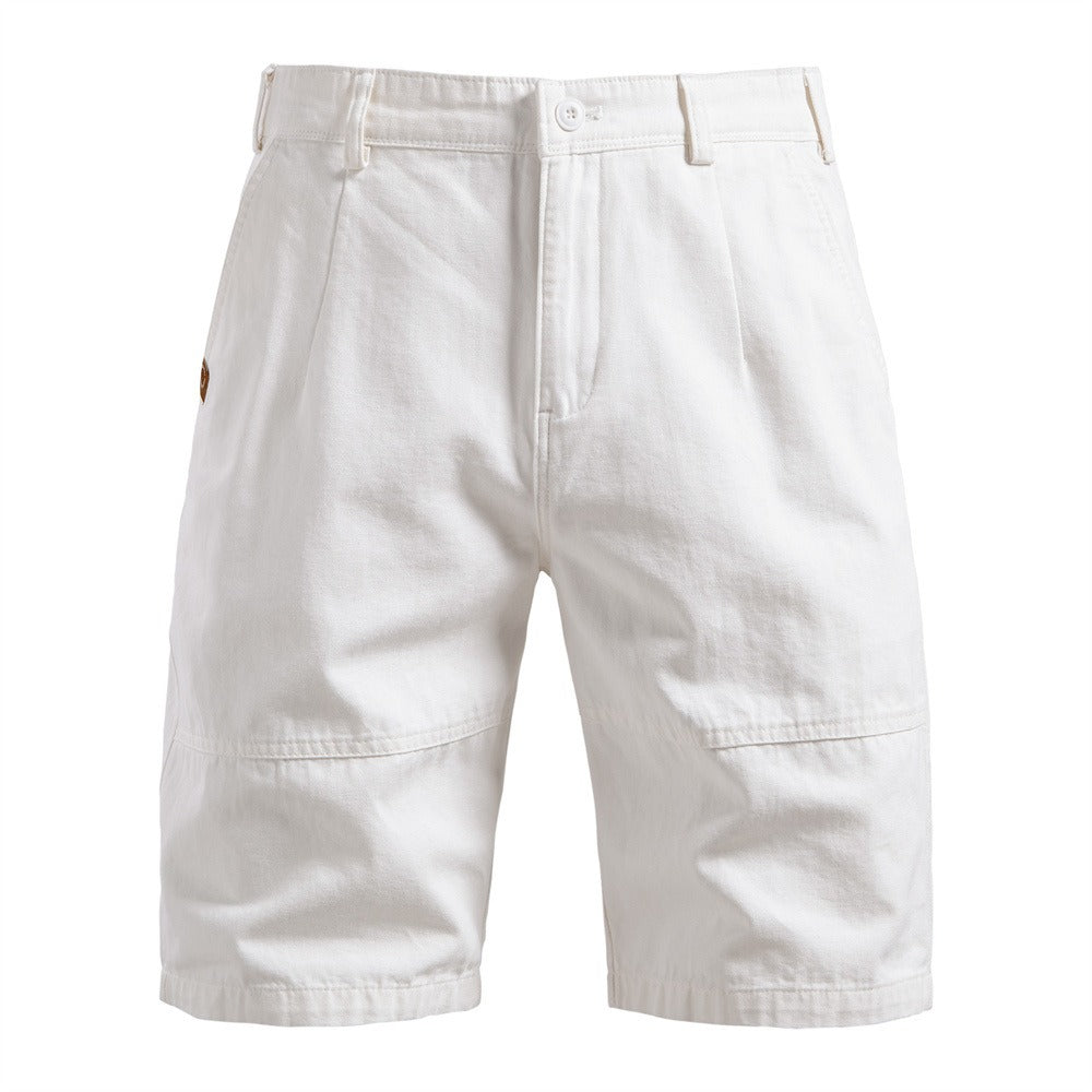 Herren-Cargo-Shorts aus 100 % Baumwolle – 2025 Sommer-Shorts mit geradem Bein, 5 Zoll | MZ0312 