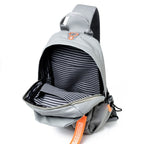 OMASKA Herren Crossbody Bag – Wasserdichte Oxford Sling mit USB | 2313 