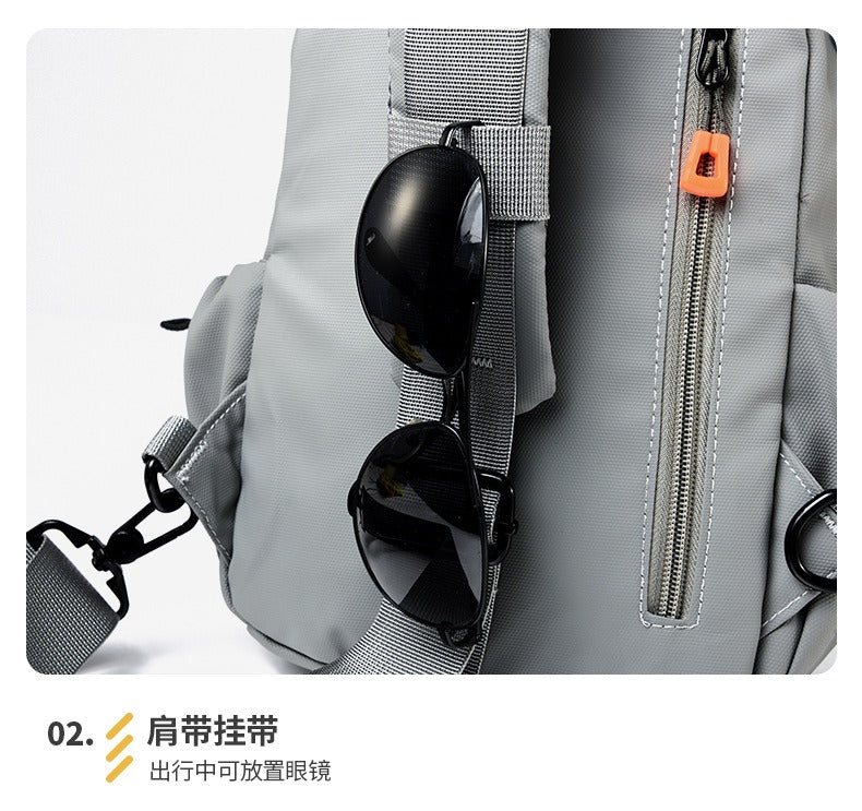 OMASKA Herren Crossbody Bag – Wasserdichte Oxford Sling mit USB | 2313 