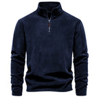 Herren Fleece Pullover Sweatshirts | Herbst-Winter 2025 Europa Mode | Half-Zip Stehkragen Tops | HD08 