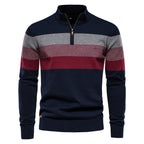 Herren Strickpullover mit Stehkragen und halbem Reißverschluss – Slim Fit Pullover für Herbst &amp; Winter | Y245 