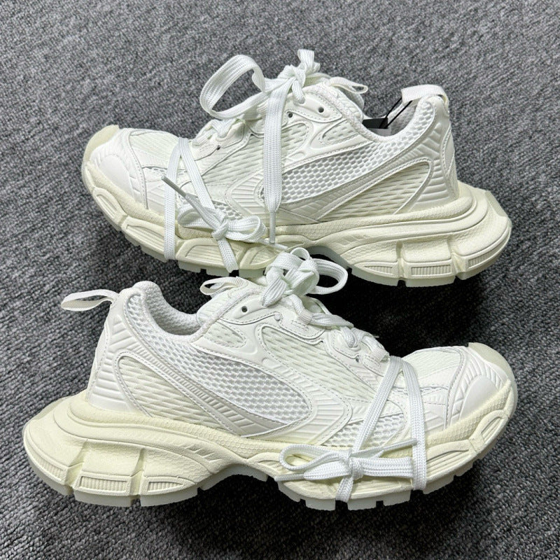 Unisex Paris 3XL Thick-Soled Dad Sneakers Retro Running Shoes Height-Increasing Casual Lace-Up Trainers