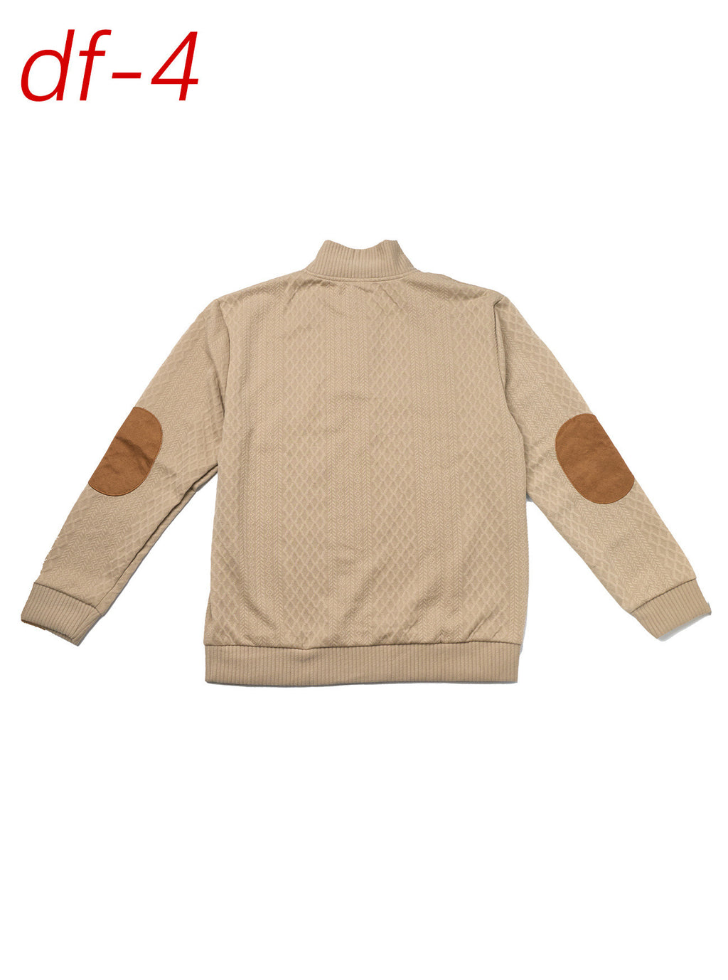 Men's Stand Collar Jacquard Knit Sweater Lightweight Long Sleeve Casual Pullover for Spring & Autumn | DF-4