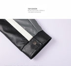 Men's PU Leather Moto Jacket | 2026 Korean Style Racing Coat | Waterproof Windproof Fleece-Lined Biker Outerwear