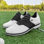 Thestron K05 Men's Brogue Style Golf Shoes | Water-Resistant Leather Spikeless Shoes | Business Casual Golf & Leisure Footwear | K05