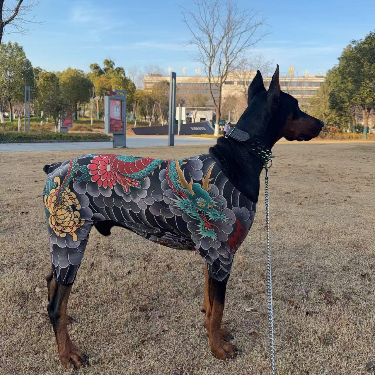 Doberman Pinscher Shirt Pet Tattooed T-Shirt for Cats & Dogs Universal 4-Legged Outfit
