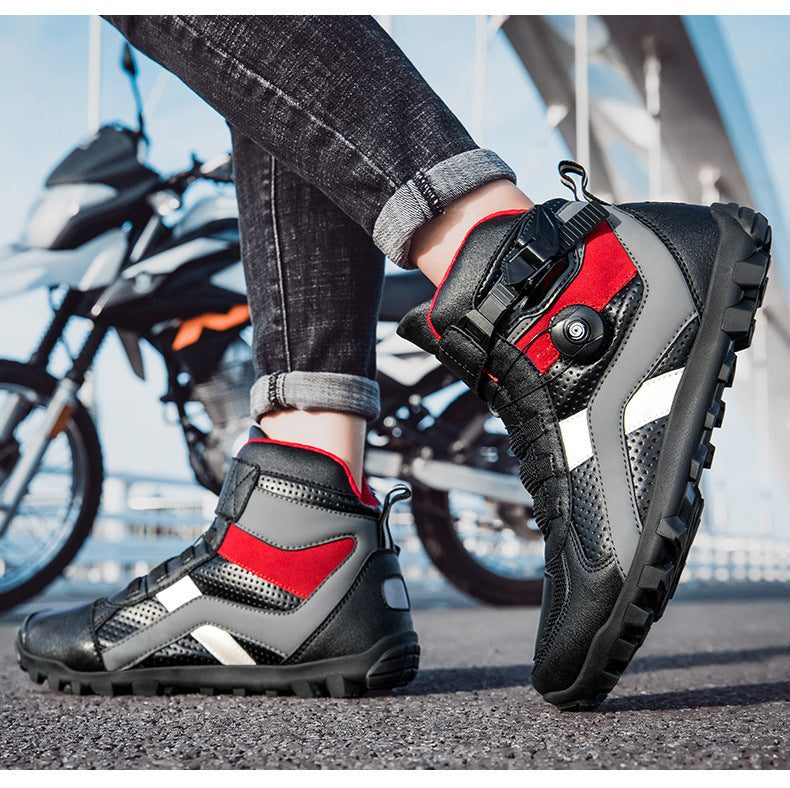 Motorcycle Riding Shoes | Unisex All-Season Urban Street Bike Boots | Casual Biker Sneakers | JC-1988