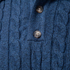 Men's Long Sleeve Knit Polo Sweater | 2026 Winter Business Casual Ribbed Pullover | Soft Warm Turtleneck Knitwear | YR8801
