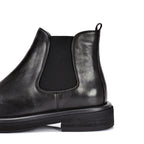 TELUOLU Men's Chelsea Boots | Genuine Leather High-Top Chukka Boots | British Retro Chunky Heel Ankle Boots | T93703