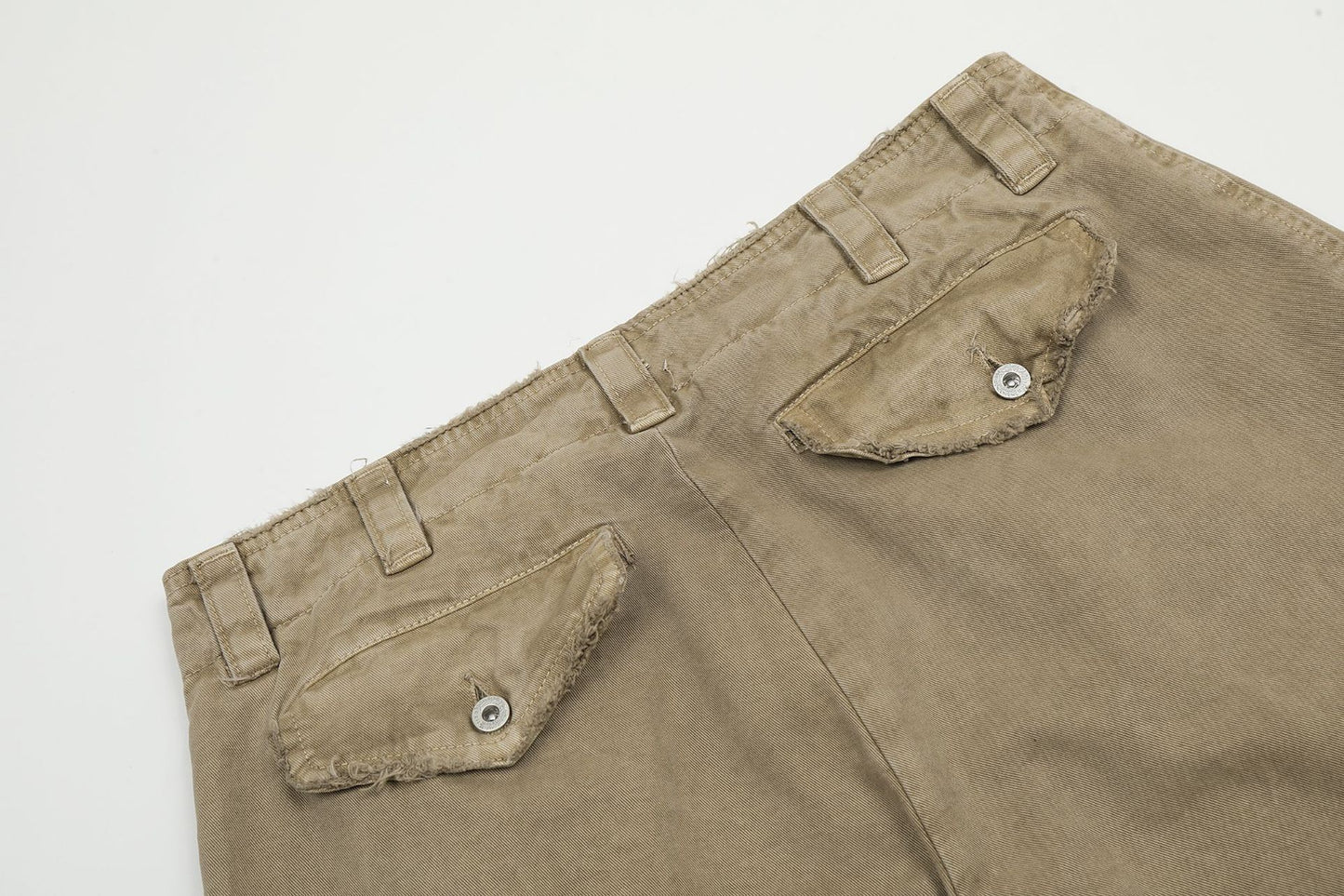 11KN American Vintage Cargo Pants | Distressed Khaki Work Pants | Slimming Straight-Leg Relaxed Fit Trousers for Men & Women | AK3210868