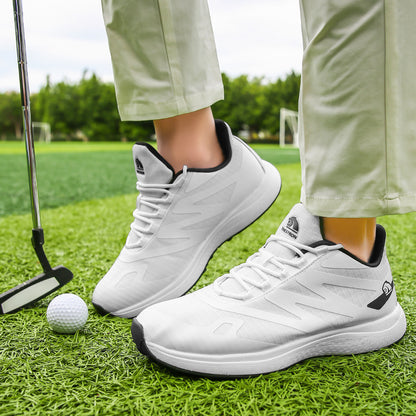 Thestron Men's Mesh Golf Shoes | Breathable Spikeless Sneakers | Lightweight Summer & Training Footwear | 916