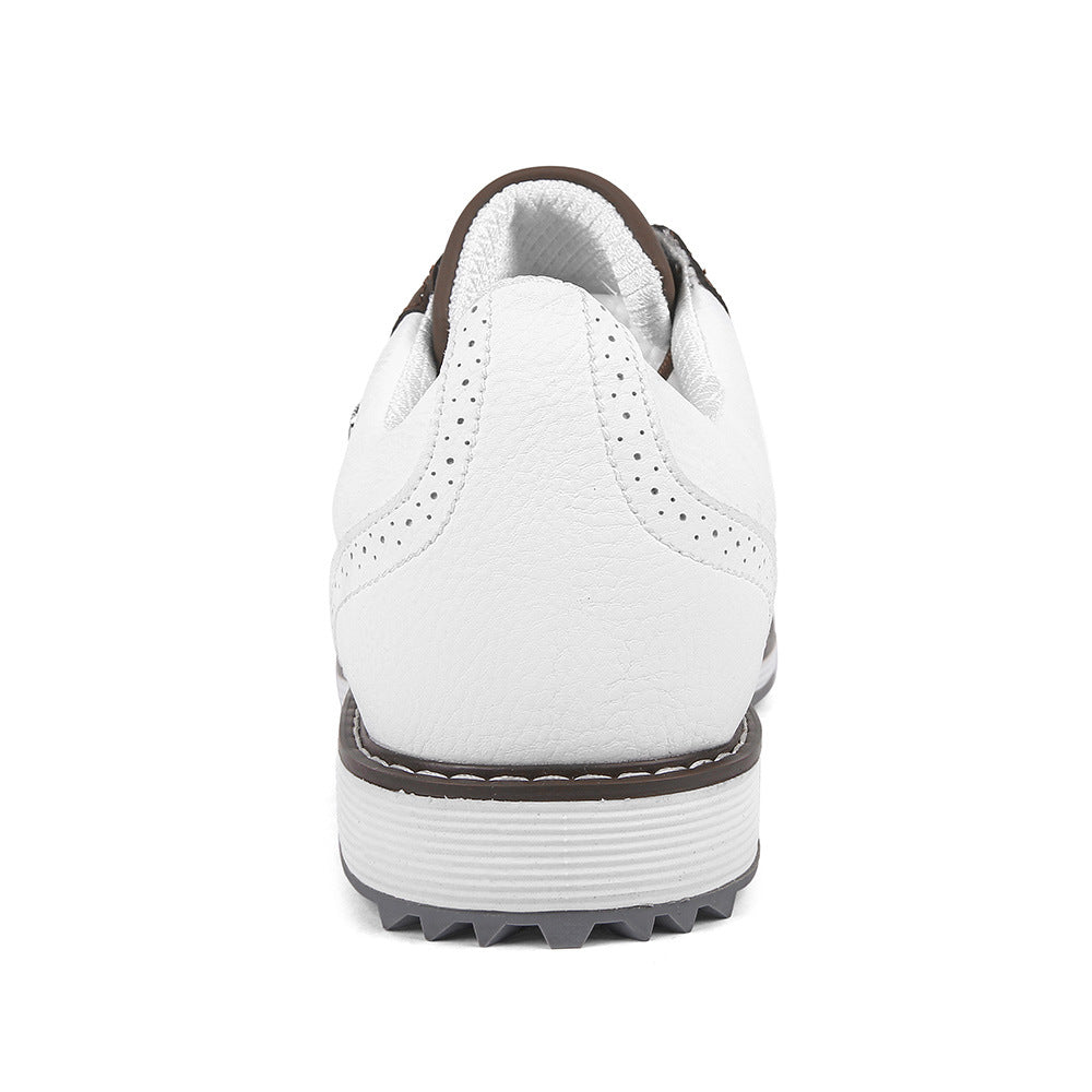 Thestron K05 Men's Brogue Style Golf Shoes | Water-Resistant Leather Spikeless Shoes | Business Casual Golf & Leisure Footwear | K05