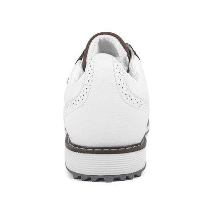 Thestron K05 Men's Brogue Style Golf Shoes | Water-Resistant Leather Spikeless Shoes | Business Casual Golf & Leisure Footwear | K05