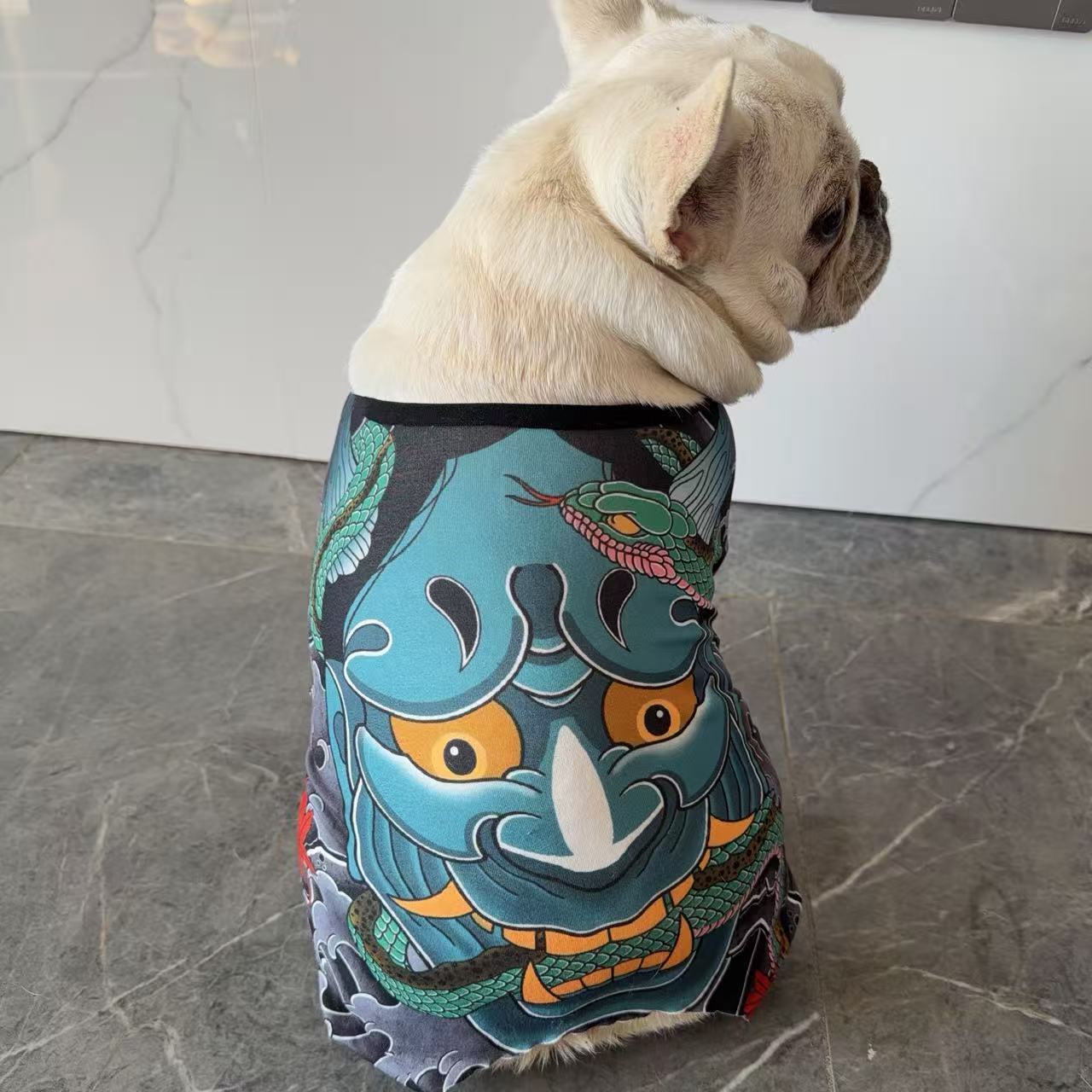 Dog Tattoo Bodysuit | Funny 4-Leg Full Body Shirt for French Bulldog, Pug, Corgi & Bully All-Season Breathable T-Shirt