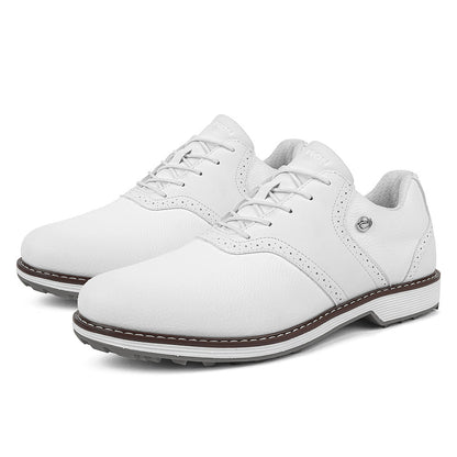 Thestron K05 Men's Brogue Style Golf Shoes | Water-Resistant Leather Spikeless Shoes | Business Casual Golf & Leisure Footwear | K05