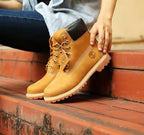 Timberland Inspired Genuine Leather Waterproof Boots For Men & Women Martin Shoes Outdoor High-Top Work & Hiking Footwear