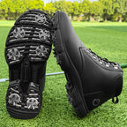 Thestron Men's High-Top Winter Golf Shoes Water-Resistant & Anti-Slip Spiked Trainers Big Sizes