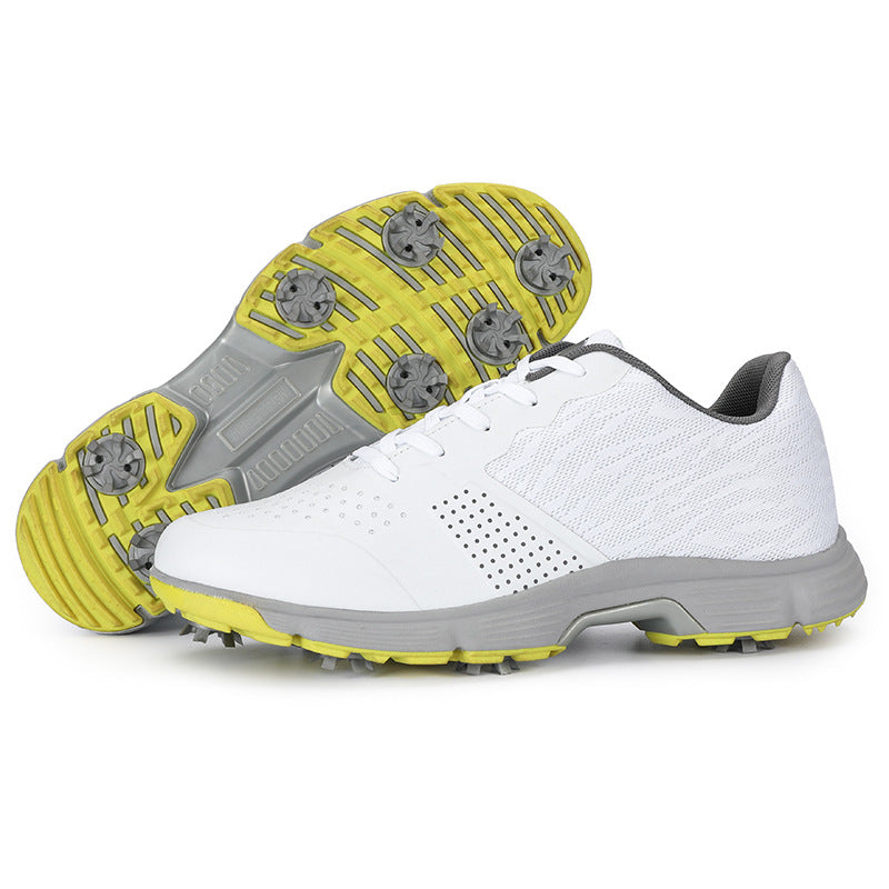 THESTRON Men's Big Size Waterproof Golf Shoes | Spiked Athletic Sneakers Size US 7-15 | T615