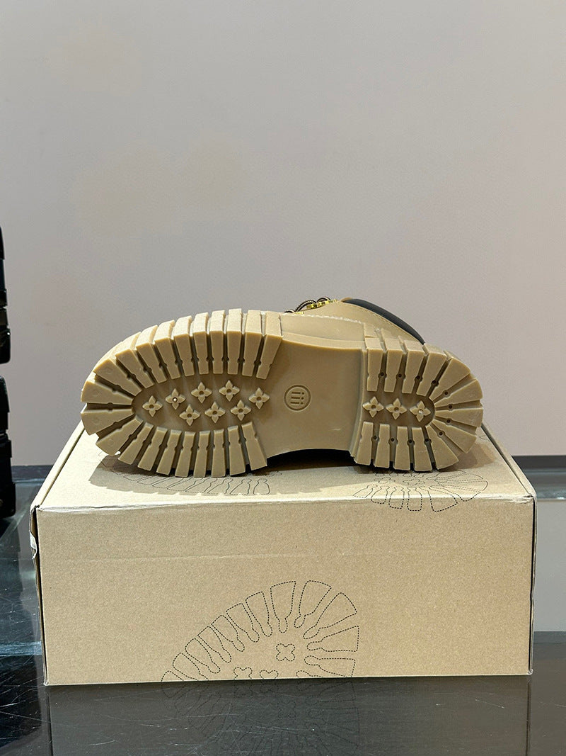 Puting Chunky Platform Martin Boots | Men's Thick-Soled Height-Increasing Ankle Boots | Waterproof Casual Short Boots | MD001
