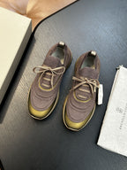 Men's Genuine Leather & Mesh  Breathable Shoes Travel Comfort Insole Slip-On Trainers Casual Driving Boots