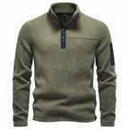 Men's Fleece-Lined Thermal Sweatshirt 2026 Autumn Outdoor Pullover Warm Sherpa Soft Top with Stand Collar