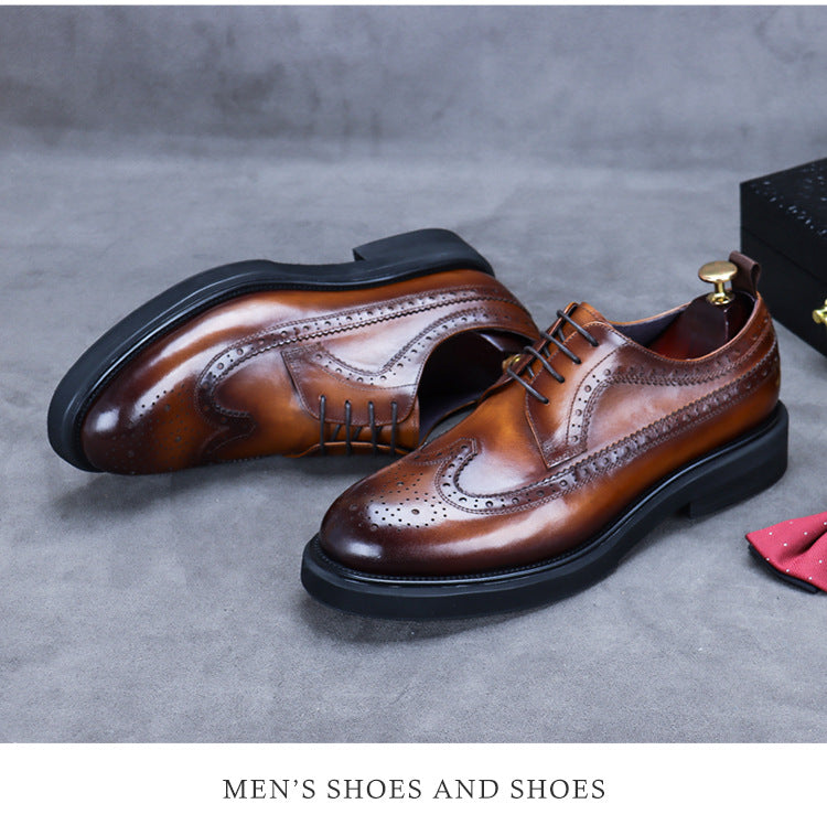 Men's Genuine Leather Dress Shoes | Premium Wedding & Business Formal Shoes - Elegant & Comfortable | 23558