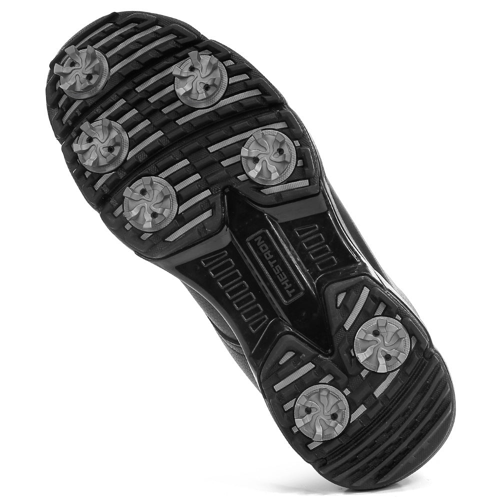 Thestron Men's High-Top Winter Golf Shoes Water-Resistant & Anti-Slip Spiked Trainers Big Sizes