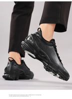 Men’s Leather Waterproof Walking Trainers | Business Casual Outdoor Sneakers | Soft Cushioned Comfort Shoes