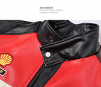 Men's PU Leather Moto Jacket | 2026 Korean Style Racing Coat | Waterproof Windproof Fleece-Lined Biker Outerwear
