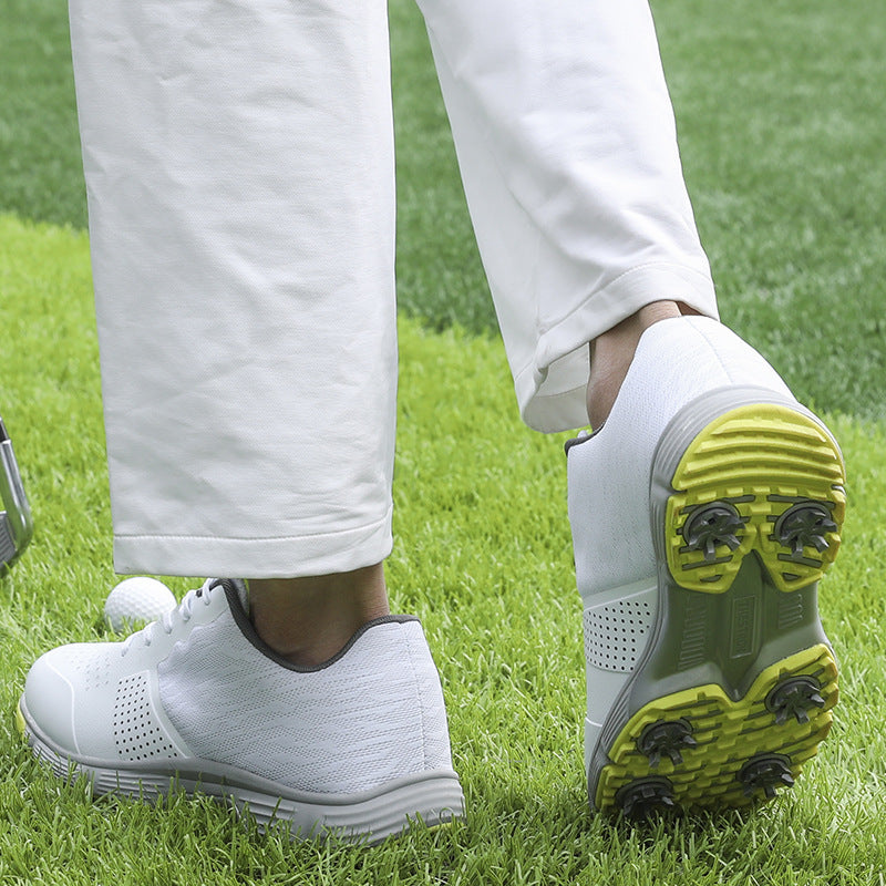 THESTRON Men's Big Size Waterproof Golf Shoes | Spiked Athletic Sneakers Size US 7-15 | T615