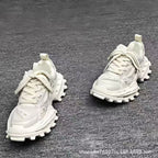 Men's Genuine Leather Height-Increasing Dad Sneakers 2026 Chunky Mesh & Leather Casual Shoes with Elevated Sole