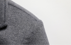 Herren Trenchcoat aus Wolle mit Umlegekragen, lang, aus Wolle und Wollmischungen, Wolljacke, Mantel | JJ-YF601 