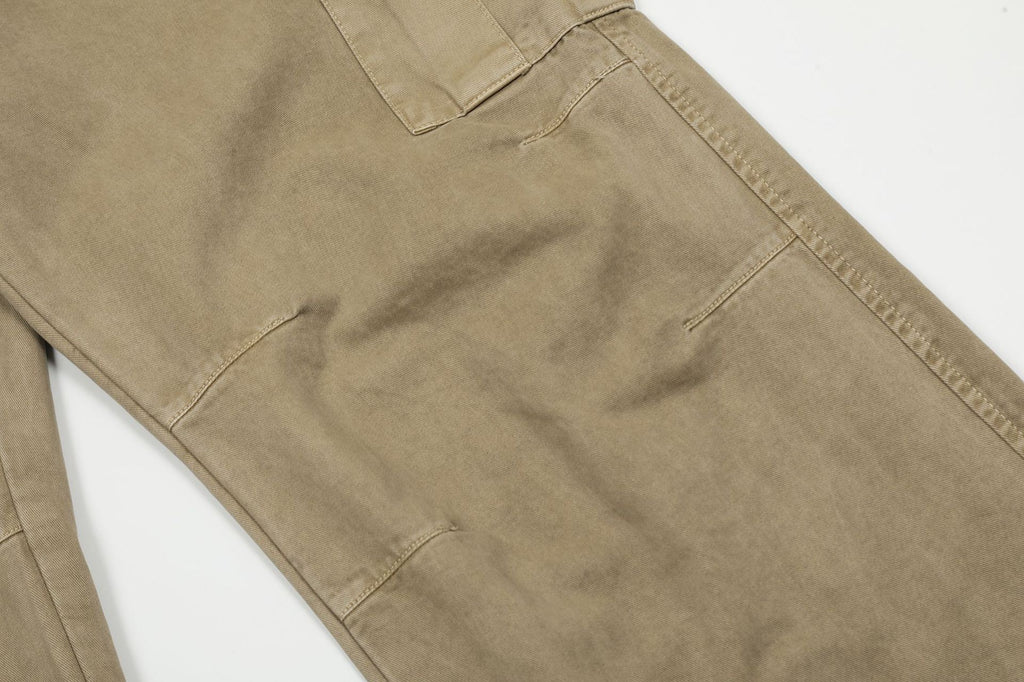 11KN American Vintage Cargo Pants | Distressed Khaki Work Pants | Slimming Straight-Leg Relaxed Fit Trousers for Men & Women | AK3210868