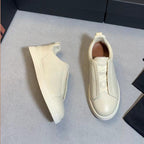 New Genia Men's Slip-On Loafers | Genuine Leather Luxury Sneakers with Sheepskin Lining | Premium Casual Driving Shoes | 6188