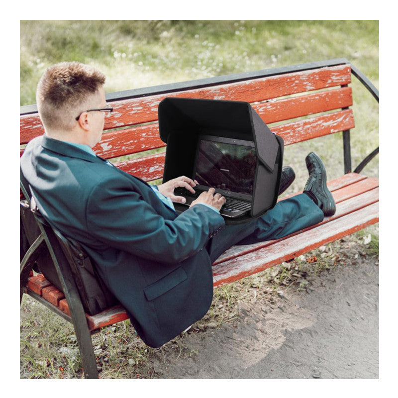 Outdoor Laptop Sun Shade Cover | Portable Privacy Screen for 12-14＂16＂Laptops | Foldable Anti-Glare Shield for Work & Travel | APJ619