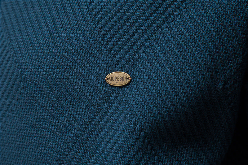 Herren-Strickjacke mit V-Ausschnitt und Farbbesatz – Lässiger, locker sitzender Pullover mit Knöpfen für den Herbst | SW199 