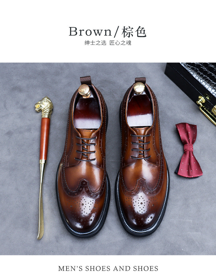 Men's Genuine Leather Dress Shoes | Premium Wedding & Business Formal Shoes - Elegant & Comfortable | 23558